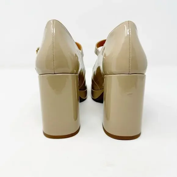 Sezane Beige Patent Leather Heels - Picture 8 of 12